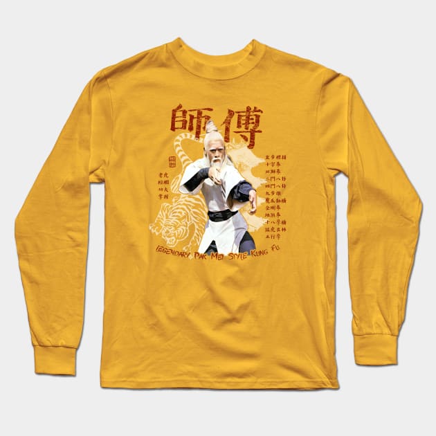 Sifu Pai Mei Kung Fu Martial Arts Vintage Tee V2.0 Long Sleeve T-Shirt by 8 Fists of Tees